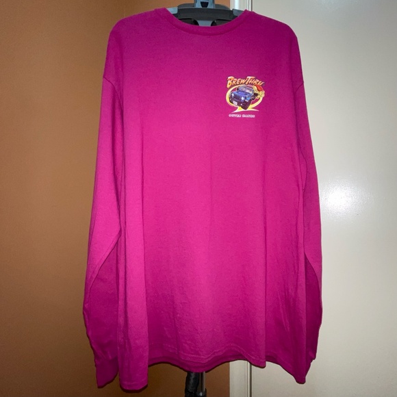 NWOT Brew Thru Long Sleeve Magenta T-shirt - Picture 3 of 5